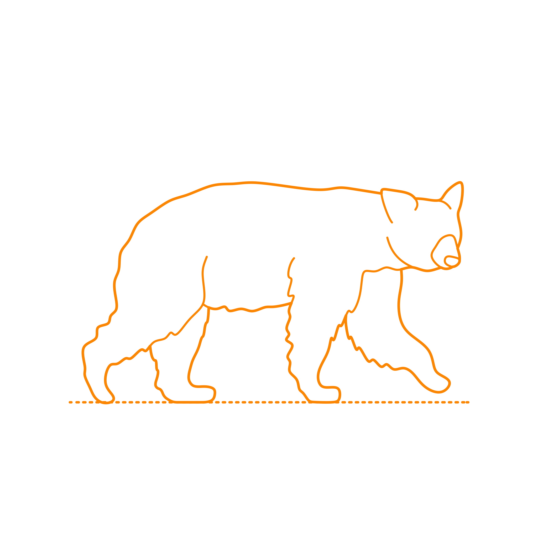 Animals Bears American Black Bear Outline Icon Svg Set Free Vectors